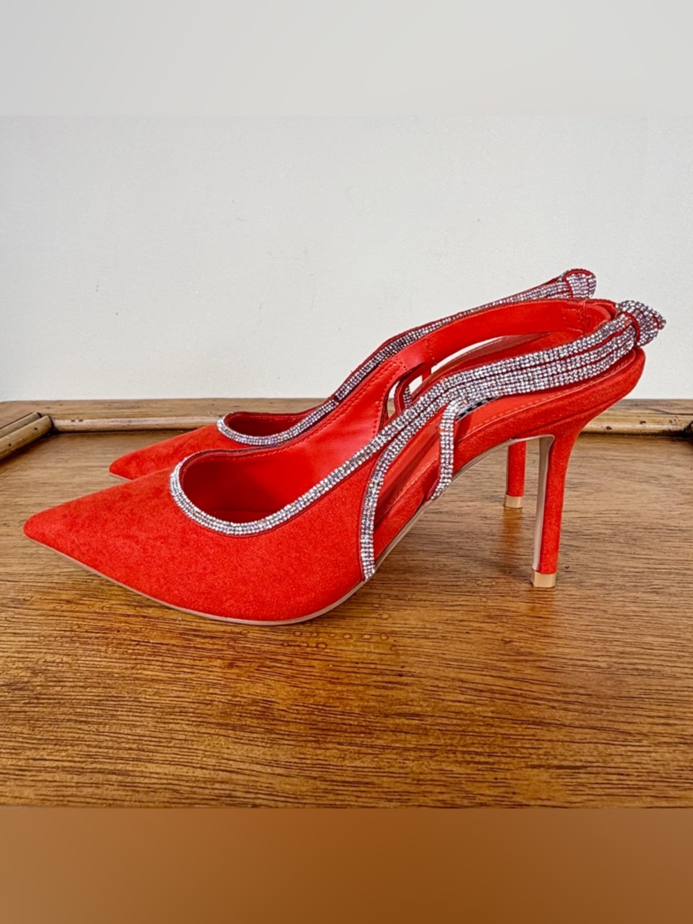 NEW Dune London Cinematic Pointy Toe Heels Red Size 7